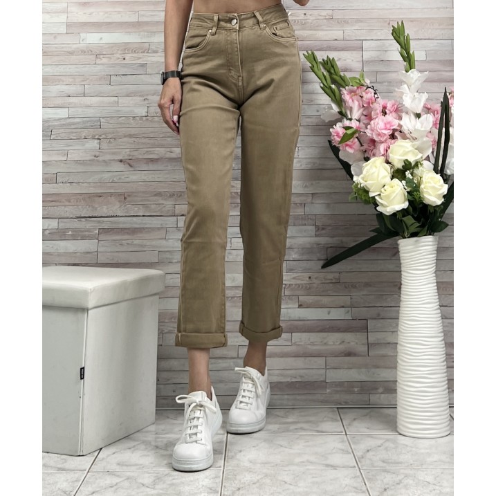 Дънки Камел Mom Fit
